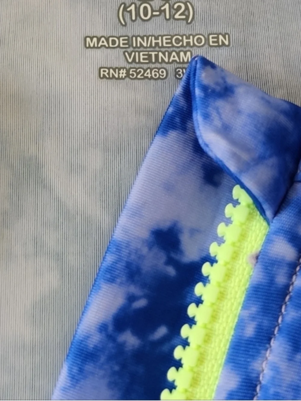 Wonder Nation Girls Blue Tye dye  2 Piece Swim Wear Size L(10-12)